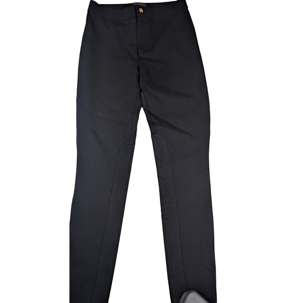 J Crew Pants Women's Black Pixie Snap-Front Dress Size 2 Stretchy Sleek